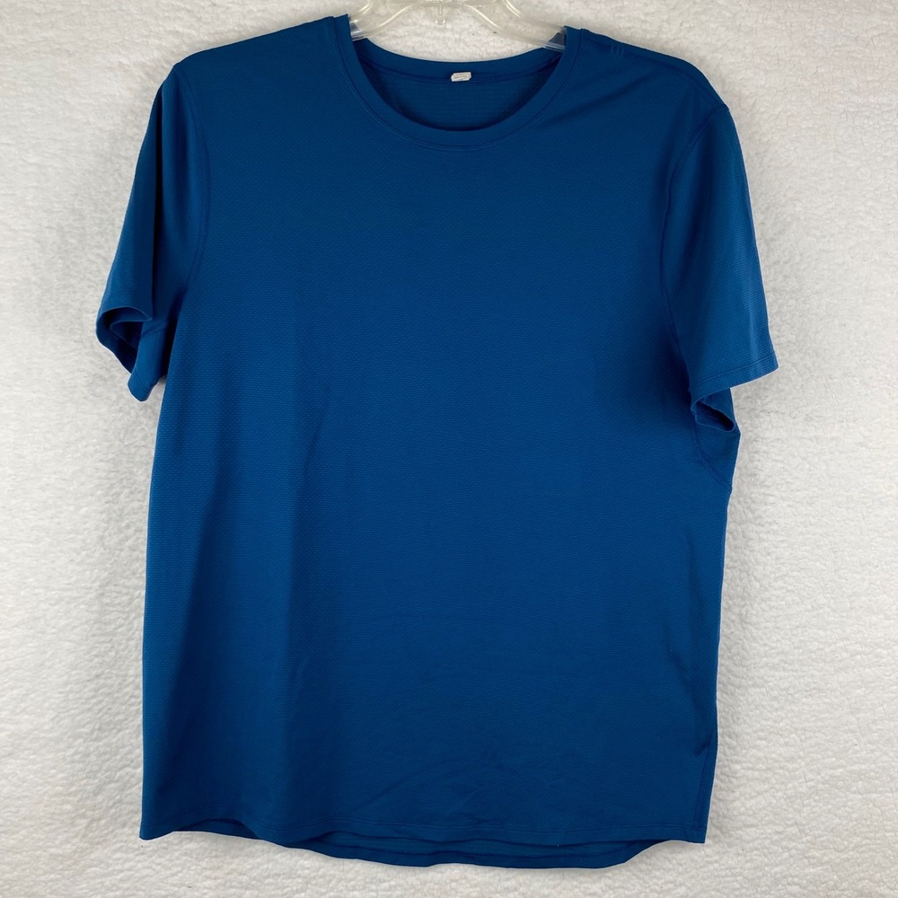 Lululemon Metal Vent Tech Short Sleeve Shirt‎ Blue Mens XL Training Tee